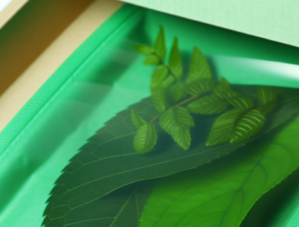 Close-up shot of innovative eco-friendly packaging